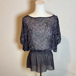 Miley Cyrus Max Azria Paisley Blouse size Large